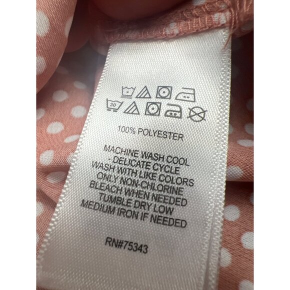 Rachel Zoe Womens Polka‎ Dot Long Sleeve Blouse Size S Mauve - Picture 6 of 6